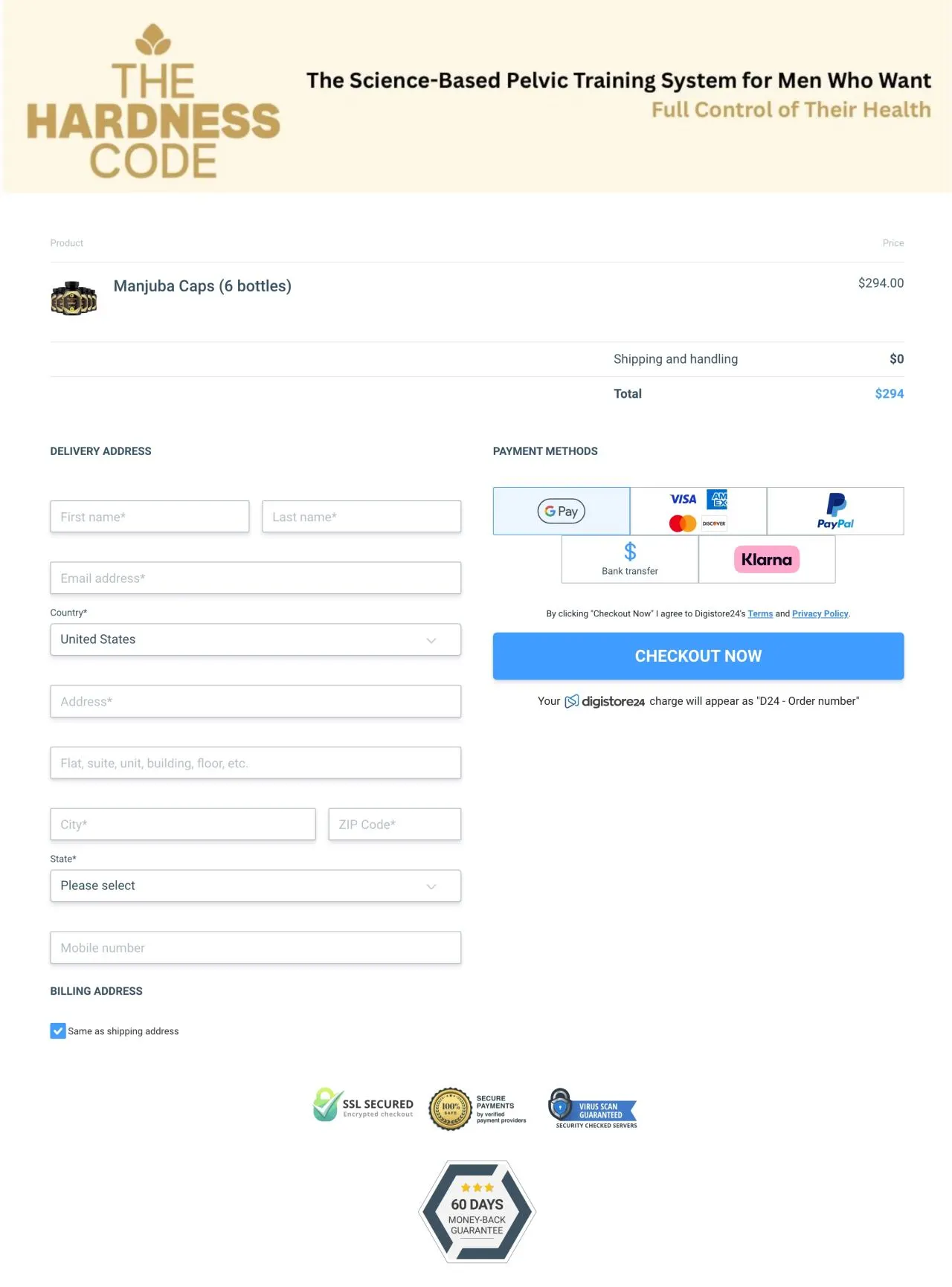 Manjuba Caps Secure Checkout — Order Official USA 2026